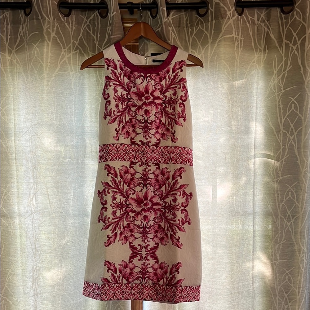 Boston Proper pink Sheath Dress Sleeveless Crew Neck